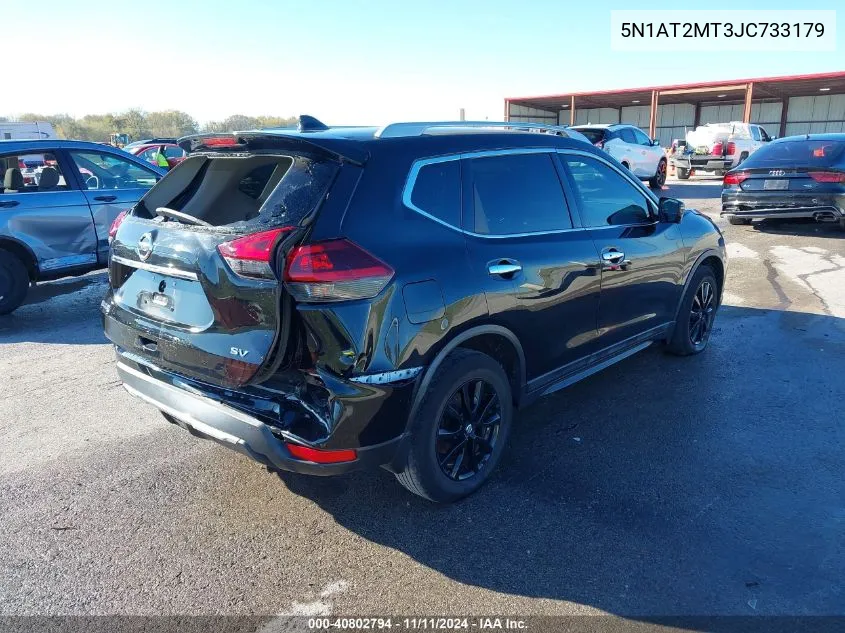 2018 Nissan Rogue Sv VIN: 5N1AT2MT3JC733179 Lot: 40802794