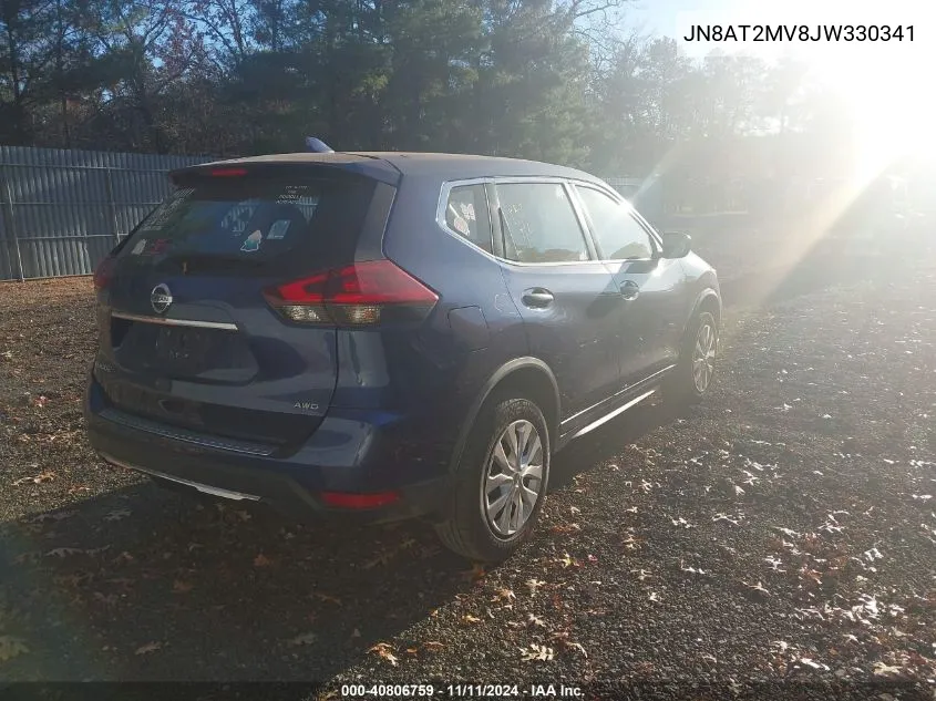 2018 Nissan Rogue S VIN: JN8AT2MV8JW330341 Lot: 40806759