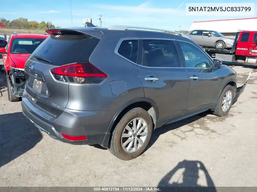 2018 Nissan Rogue Sv VIN: 5N1AT2MV5JC833799 Lot: 40812154