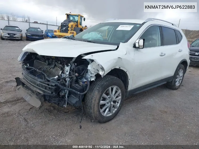 2018 Nissan Rogue Sv VIN: KNMAT2MV6JP622883 Lot: 40818192