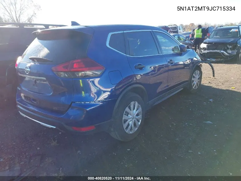 2018 Nissan Rogue S/Sl VIN: 5N1AT2MT9JC715334 Lot: 40820520