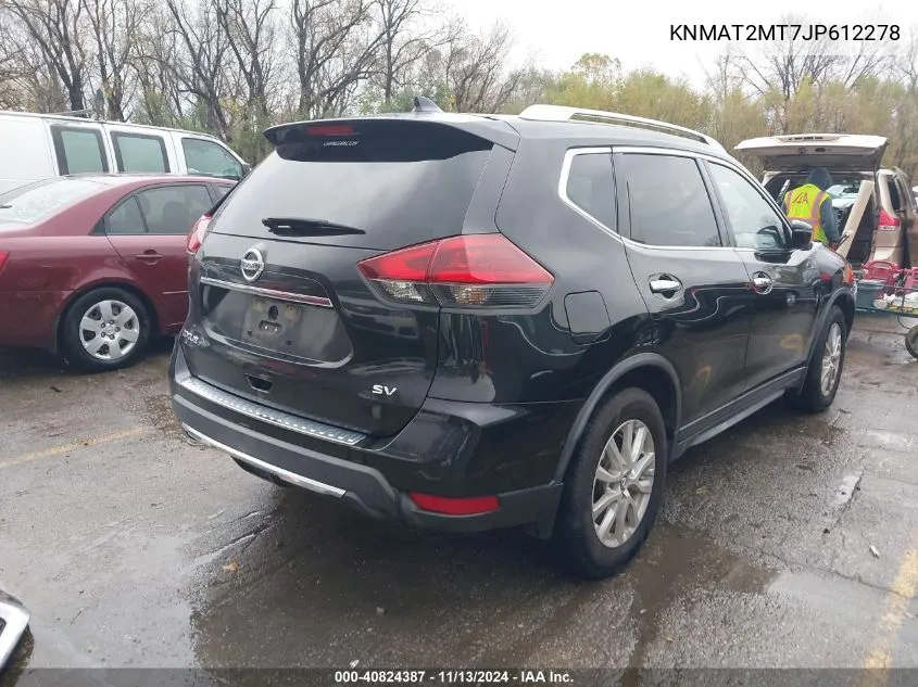 2018 Nissan Rogue Sv VIN: KNMAT2MT7JP612278 Lot: 40824387