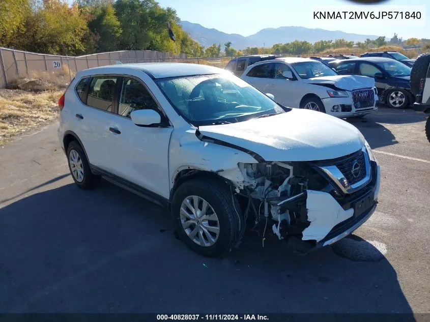 2018 Nissan Rogue S VIN: KNMAT2MV6JP571840 Lot: 40828037