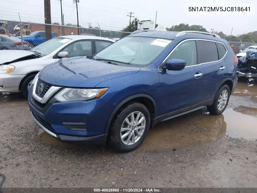 2018 Nissan Rogue Sv VIN: 5N1AT2MV5JC818641 Lot: 40828868