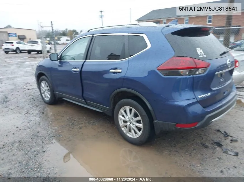 2018 Nissan Rogue Sv VIN: 5N1AT2MV5JC818641 Lot: 40828868