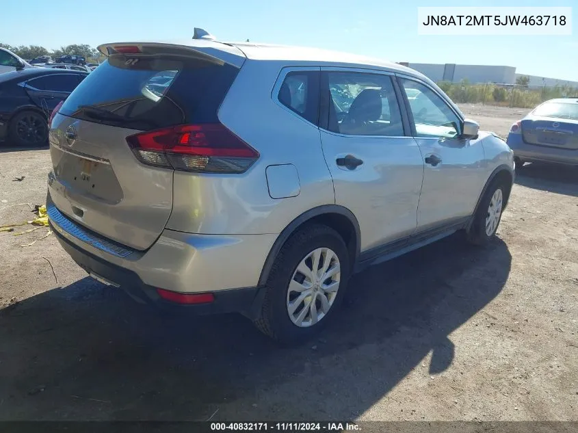 2018 Nissan Rogue S VIN: JN8AT2MT5JW463718 Lot: 40832171