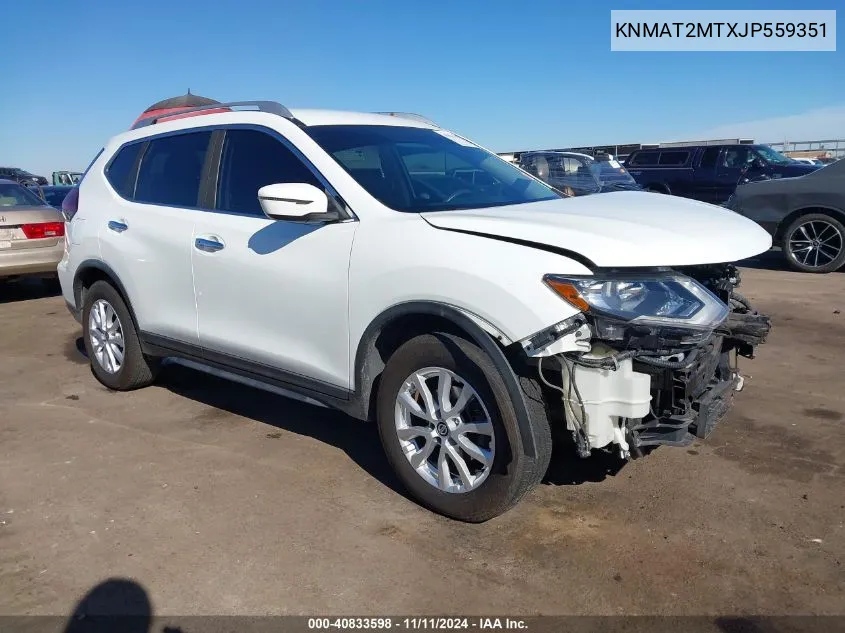 2018 Nissan Rogue Sv VIN: KNMAT2MTXJP559351 Lot: 40833598