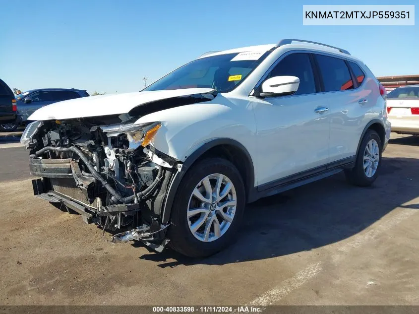 2018 Nissan Rogue Sv VIN: KNMAT2MTXJP559351 Lot: 40833598