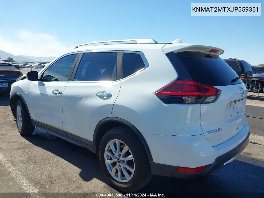 2018 Nissan Rogue Sv VIN: KNMAT2MTXJP559351 Lot: 40833598