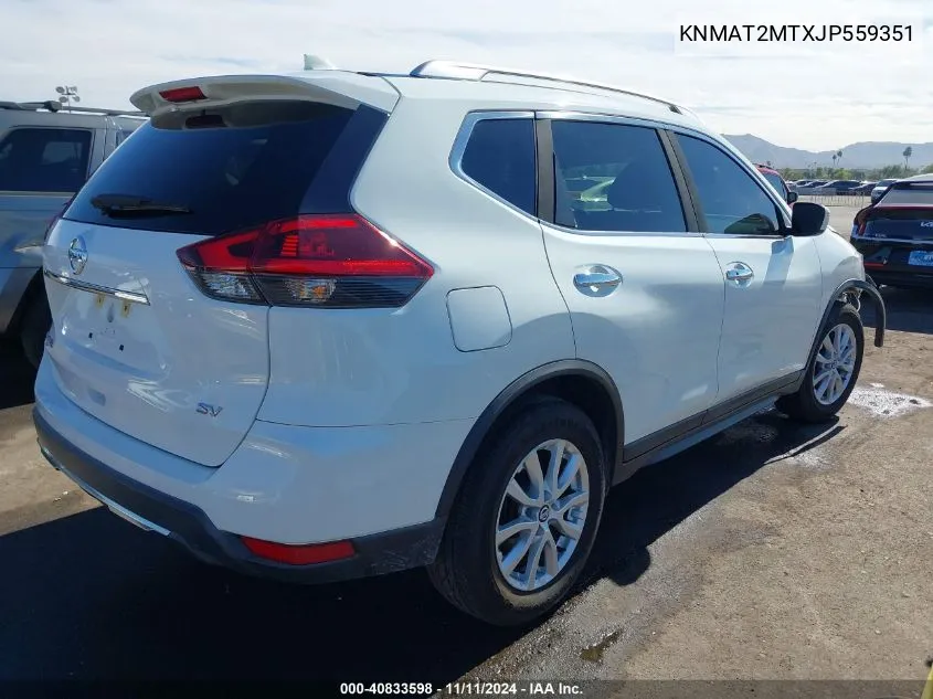 2018 Nissan Rogue Sv VIN: KNMAT2MTXJP559351 Lot: 40833598