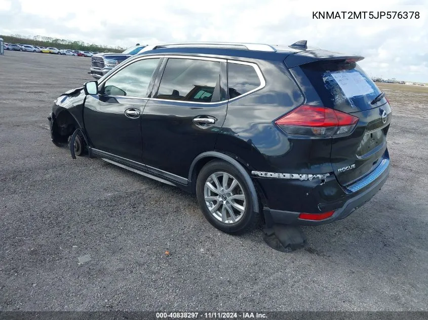 2018 Nissan Rogue Sv VIN: KNMAT2MT5JP576378 Lot: 40838297