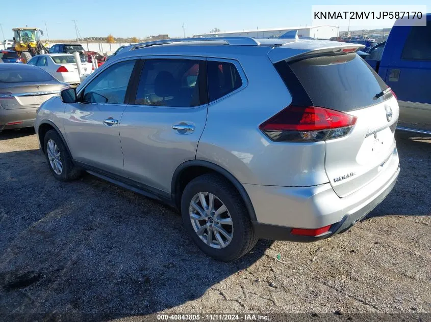 2018 Nissan Rogue Sv VIN: KNMAT2MV1JP587170 Lot: 40843805