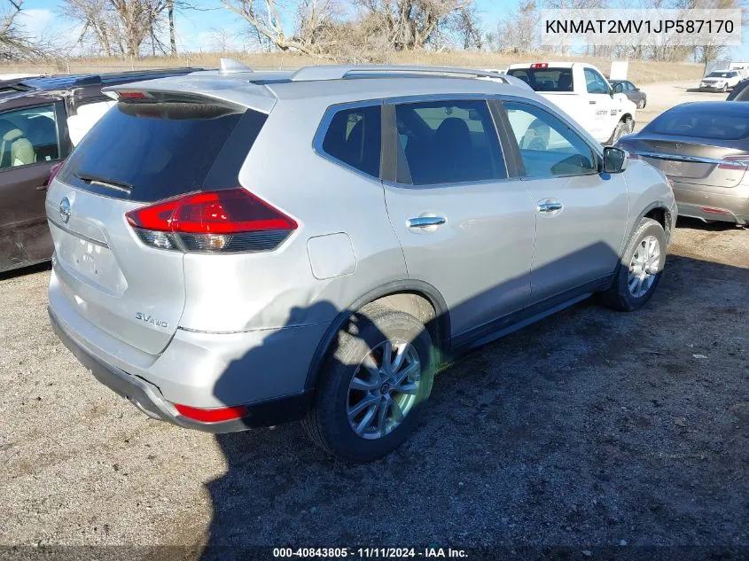 2018 Nissan Rogue Sv VIN: KNMAT2MV1JP587170 Lot: 40843805