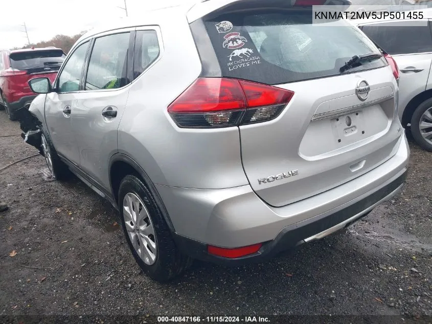 2018 Nissan Rogue S VIN: KNMAT2MV5JP501455 Lot: 40847166