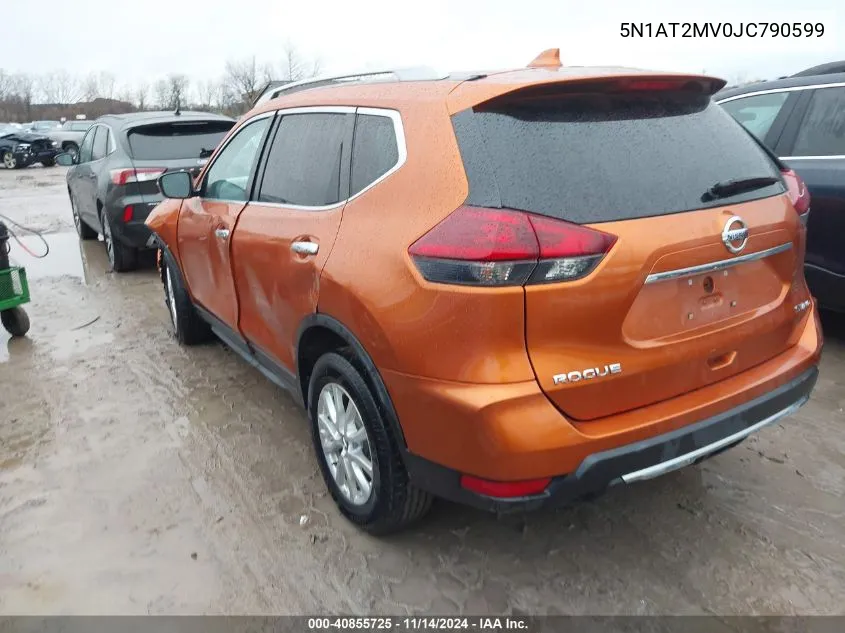 5N1AT2MV0JC790599 2018 Nissan Rogue Sv