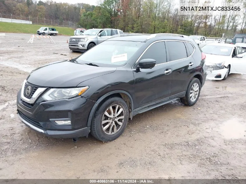 2018 Nissan Rogue Sv VIN: 5N1AT2MTXJC833456 Lot: 40863106