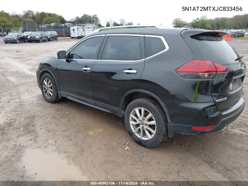 2018 Nissan Rogue Sv VIN: 5N1AT2MTXJC833456 Lot: 40863106