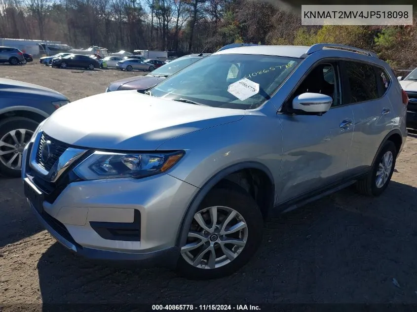 2018 Nissan Rogue Sv VIN: KNMAT2MV4JP518098 Lot: 40865778