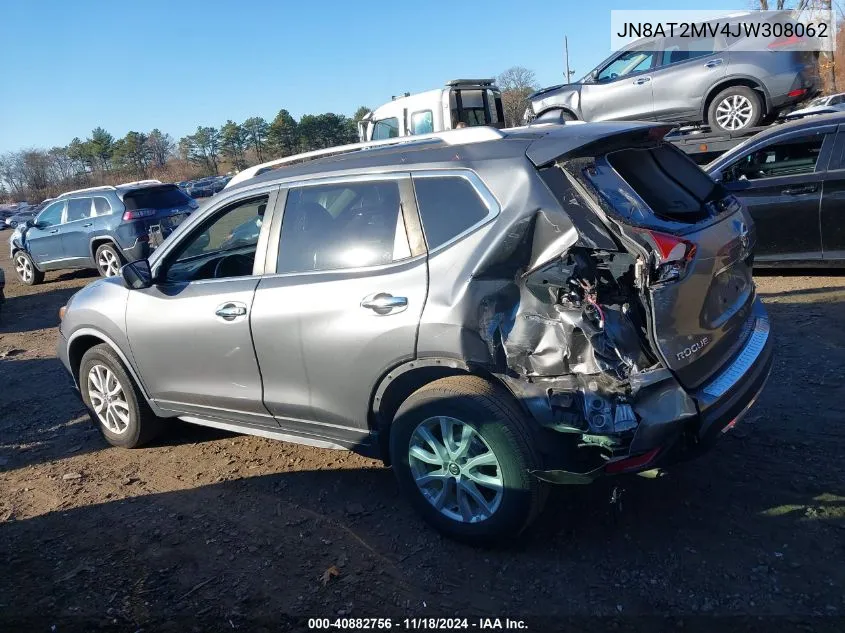 2018 Nissan Rogue Sv VIN: JN8AT2MV4JW308062 Lot: 40882756