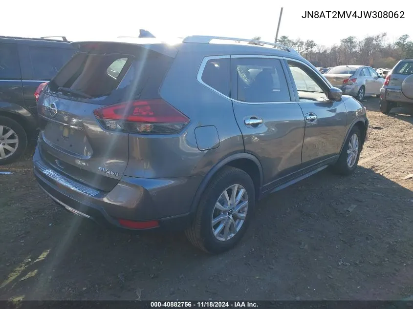 2018 Nissan Rogue Sv VIN: JN8AT2MV4JW308062 Lot: 40882756