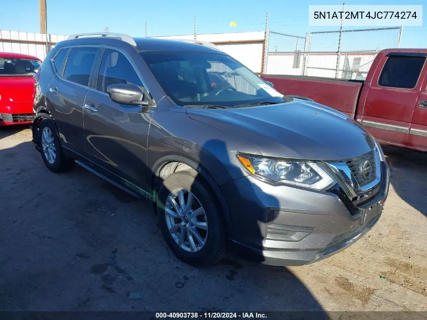 2018 Nissan Rogue Sv VIN: 5N1AT2MT4JC774274 Lot: 40903738