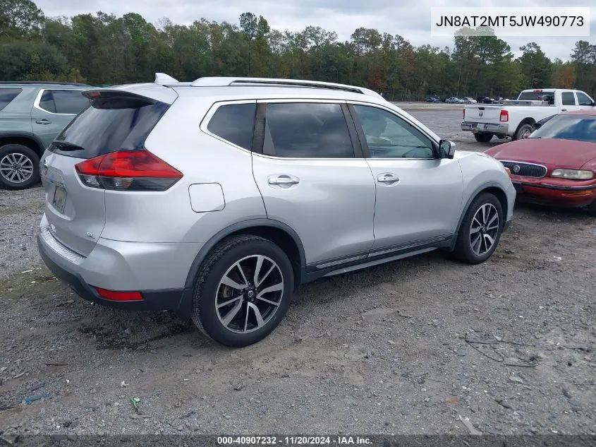 2018 Nissan Rogue Sl VIN: JN8AT2MT5JW490773 Lot: 40907232