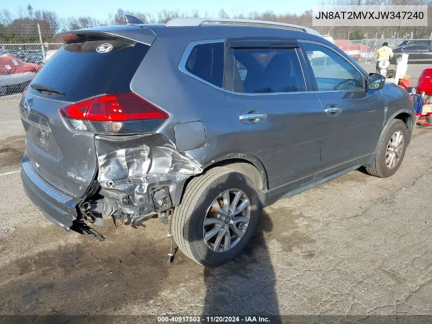 2018 Nissan Rogue Sv VIN: JN8AT2MVXJW347240 Lot: 40917503