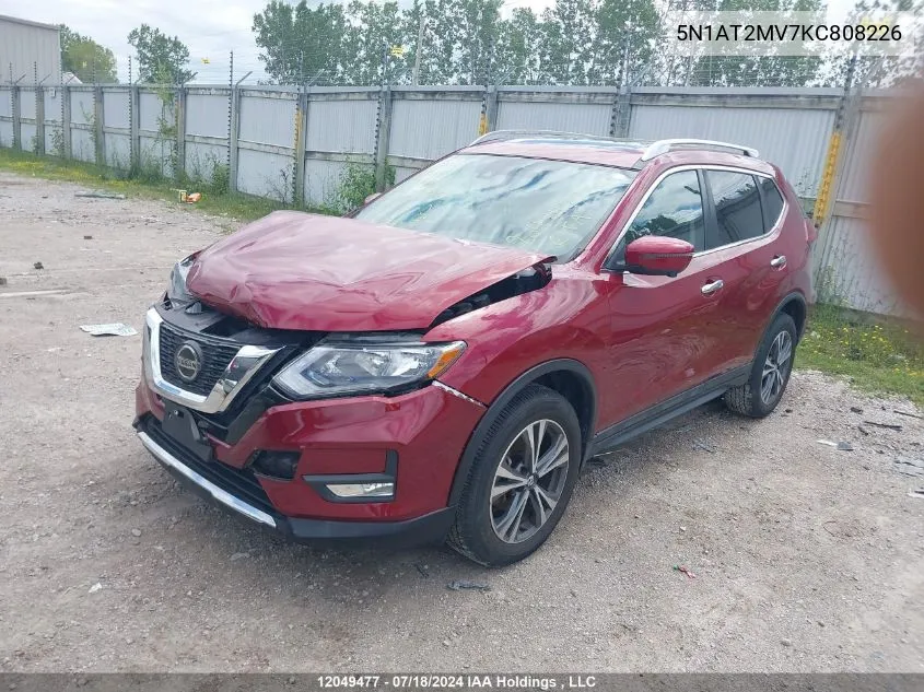 5N1AT2MV7KC808226 2019 Nissan Rogue S/Sl/Sv