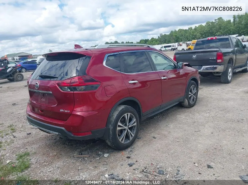 5N1AT2MV7KC808226 2019 Nissan Rogue S/Sl/Sv