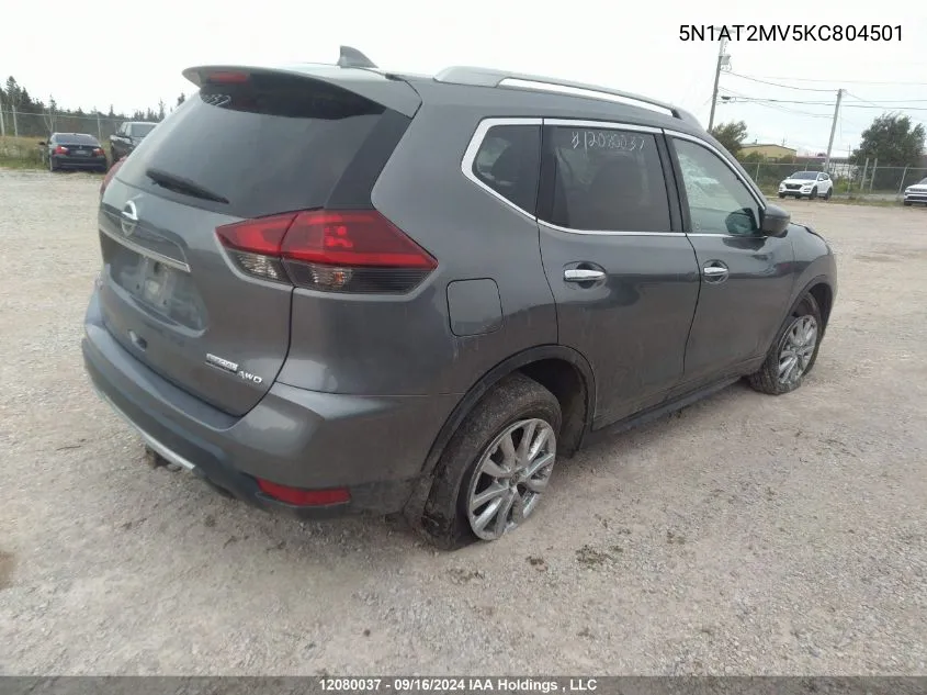 5N1AT2MV5KC804501 2019 Nissan Rogue