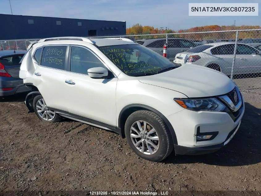 2019 Nissan Rogue VIN: 5N1AT2MV3KC807235 Lot: 12133205