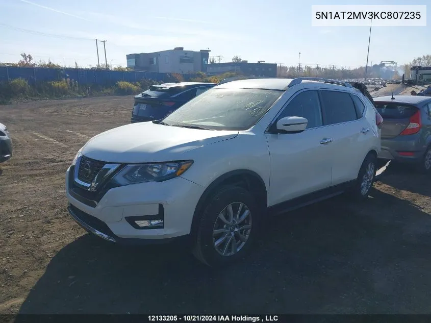 2019 Nissan Rogue VIN: 5N1AT2MV3KC807235 Lot: 12133205