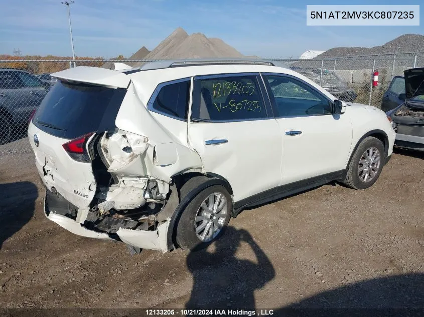 2019 Nissan Rogue VIN: 5N1AT2MV3KC807235 Lot: 12133205