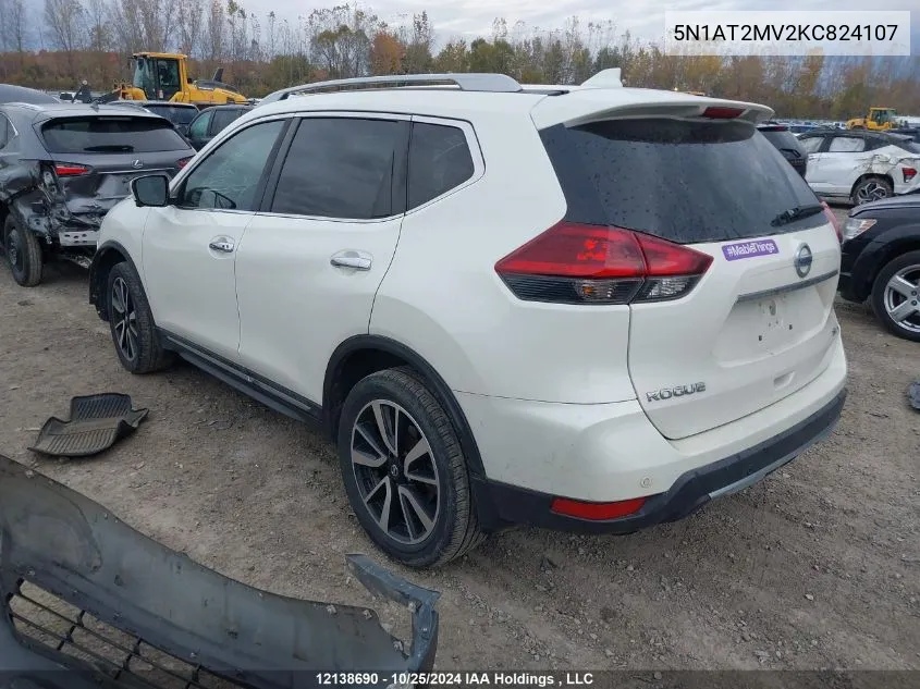 2019 Nissan Rogue VIN: 5N1AT2MV2KC824107 Lot: 12138690