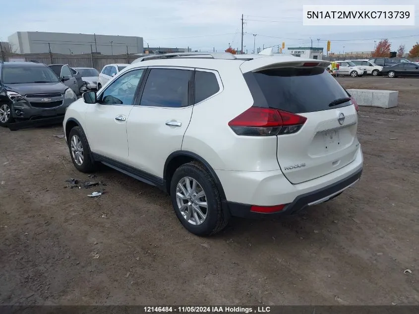 2019 Nissan Rogue VIN: 5N1AT2MVXKC713739 Lot: 12146484