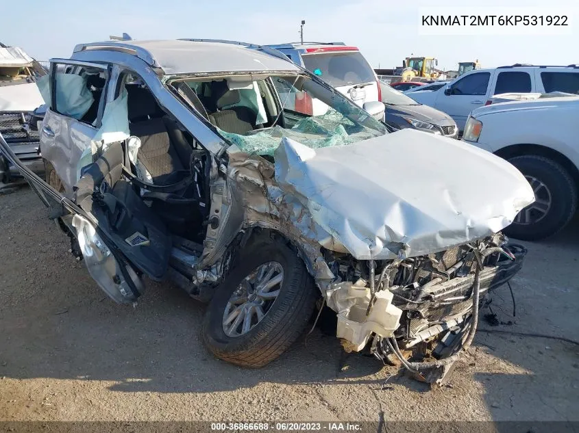 KNMAT2MT6KP531922 2019 Nissan Rogue Sv