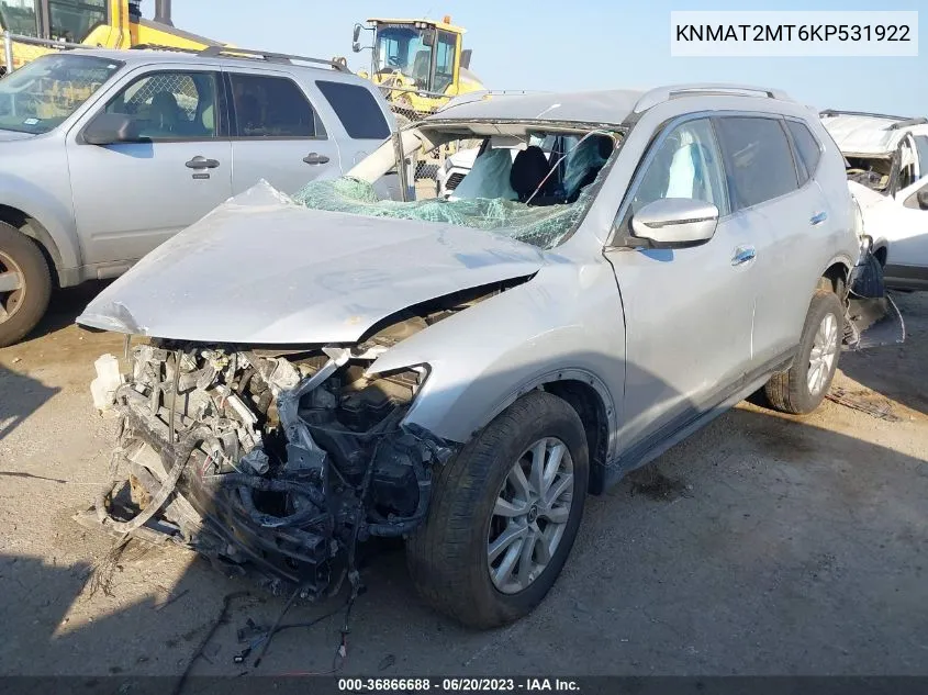 KNMAT2MT6KP531922 2019 Nissan Rogue Sv