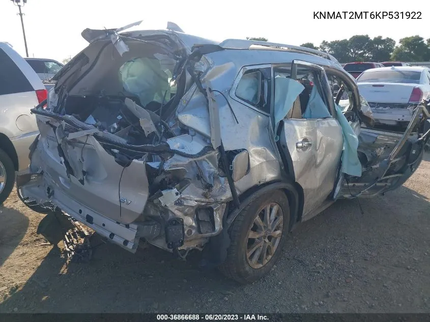 KNMAT2MT6KP531922 2019 Nissan Rogue Sv