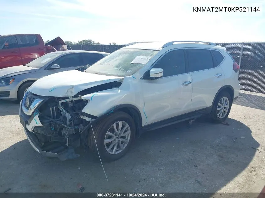 2019 Nissan Rogue Sv VIN: KNMAT2MT0KP521144 Lot: 37231141