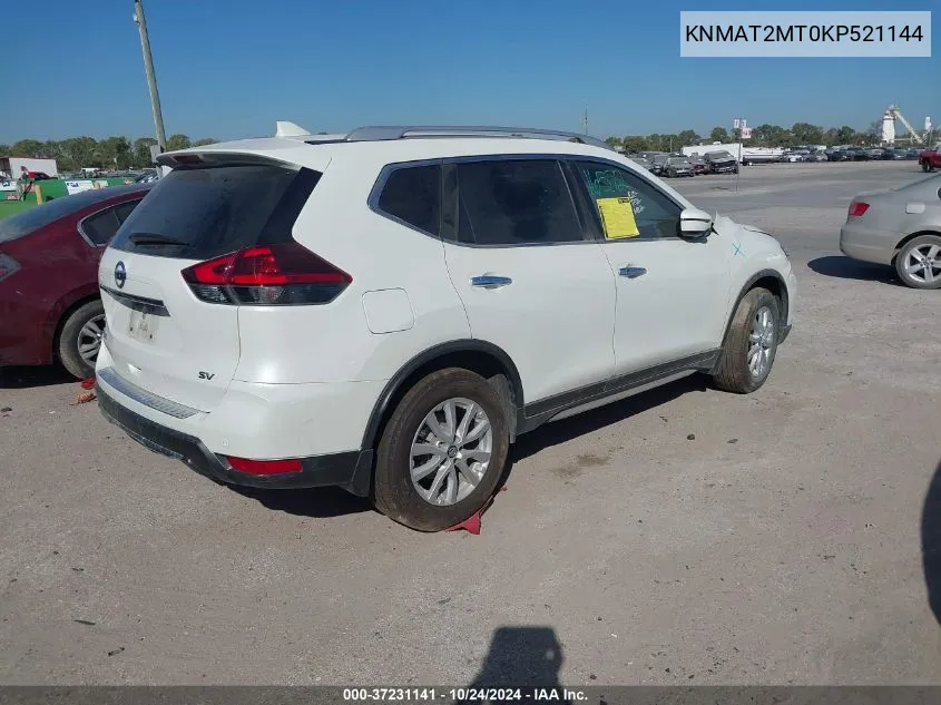 2019 Nissan Rogue Sv VIN: KNMAT2MT0KP521144 Lot: 37231141