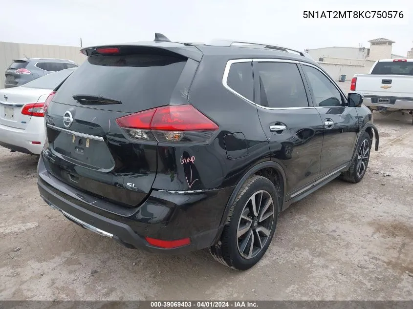 5N1AT2MT8KC750576 2019 Nissan Rogue Sl