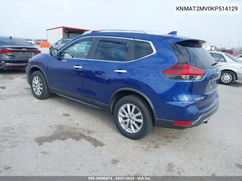 KNMAT2MV0KP514129 2019 Nissan Rogue Sv