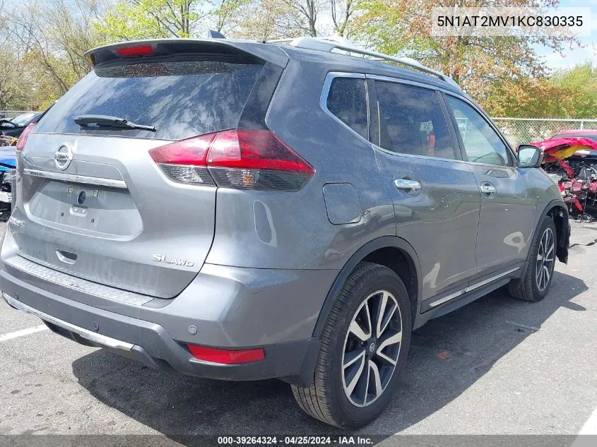 2019 Nissan Rogue Sl VIN: 5N1AT2MV1KC830335 Lot: 39264324