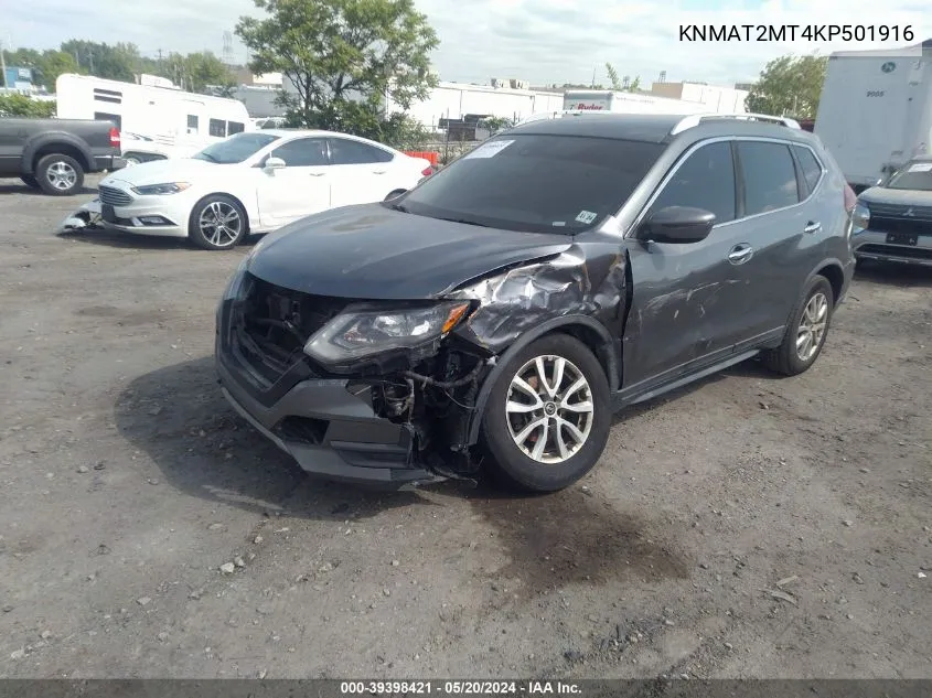 2019 Nissan Rogue Sv VIN: KNMAT2MT4KP501916 Lot: 39398421