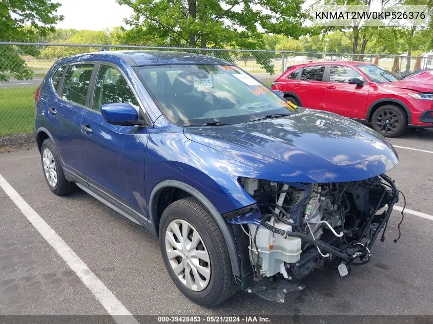 2019 Nissan Rogue S VIN: KNMAT2MV0KP526376 Lot: 39428453