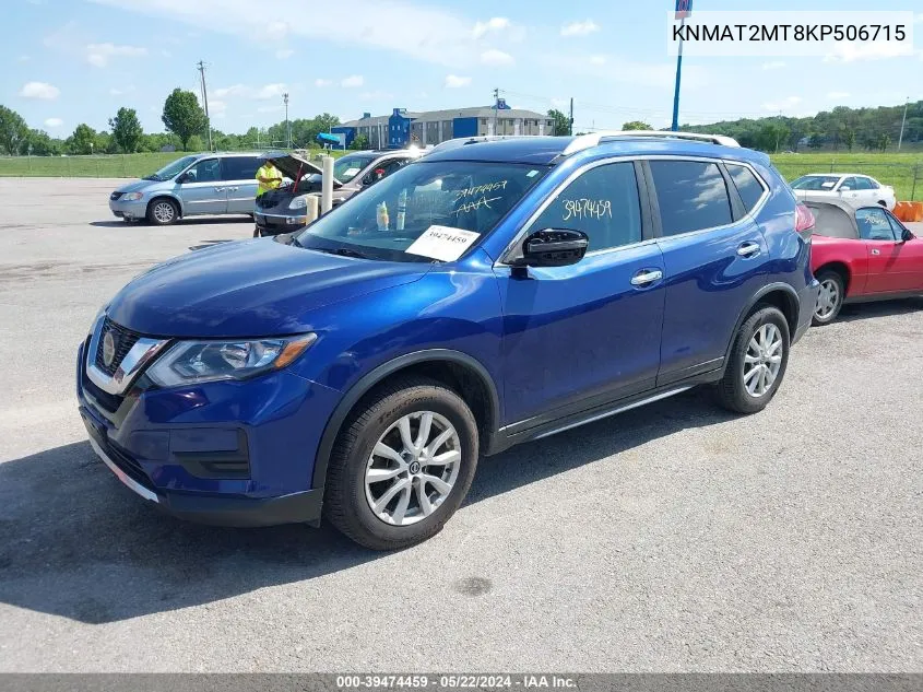 2019 Nissan Rogue Sv VIN: KNMAT2MT8KP506715 Lot: 39474459