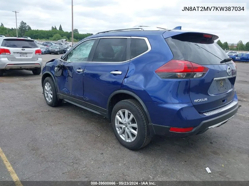 2019 Nissan Rogue S VIN: JN8AT2MV7KW387034 Lot: 39500866