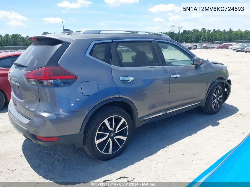 2019 Nissan Rogue Sl VIN: 5N1AT2MV8KC724593 Lot: 39537014