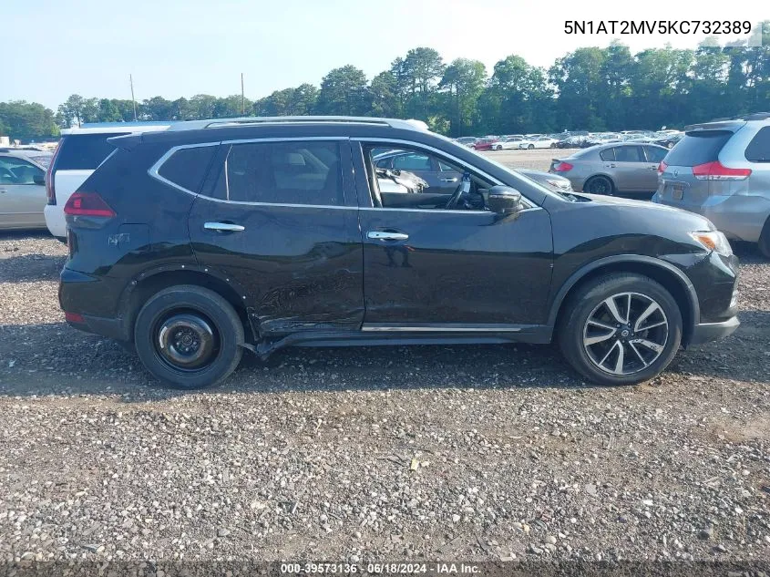 2019 Nissan Rogue Sl VIN: 5N1AT2MV5KC732389 Lot: 39573136