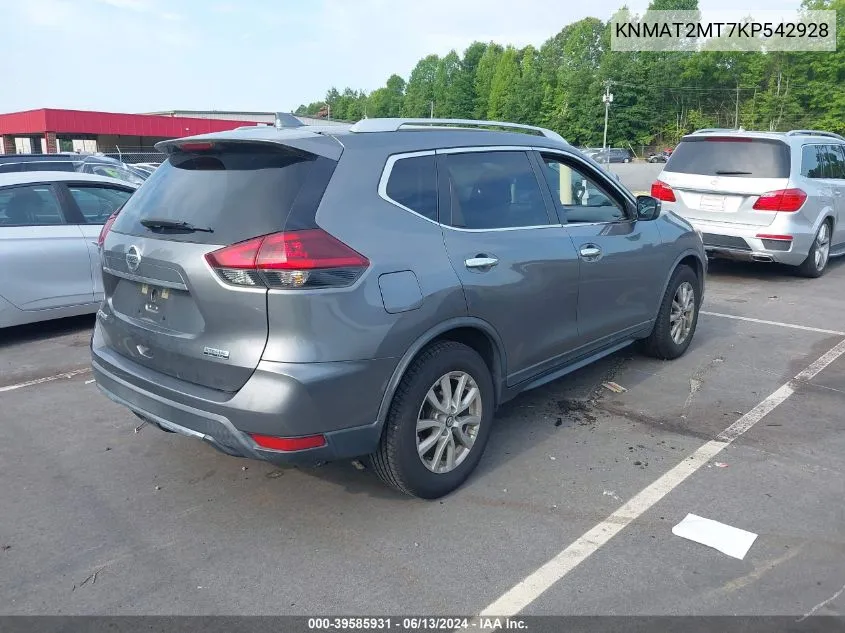 2019 Nissan Rogue S VIN: KNMAT2MT7KP542928 Lot: 39585931